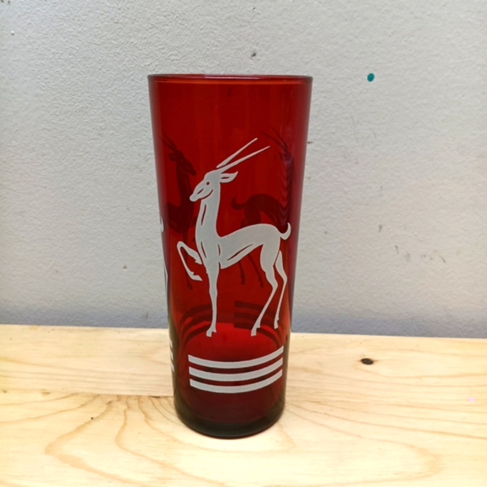 Vintage Hazel Atlas Ruby Red Gazelle Glass